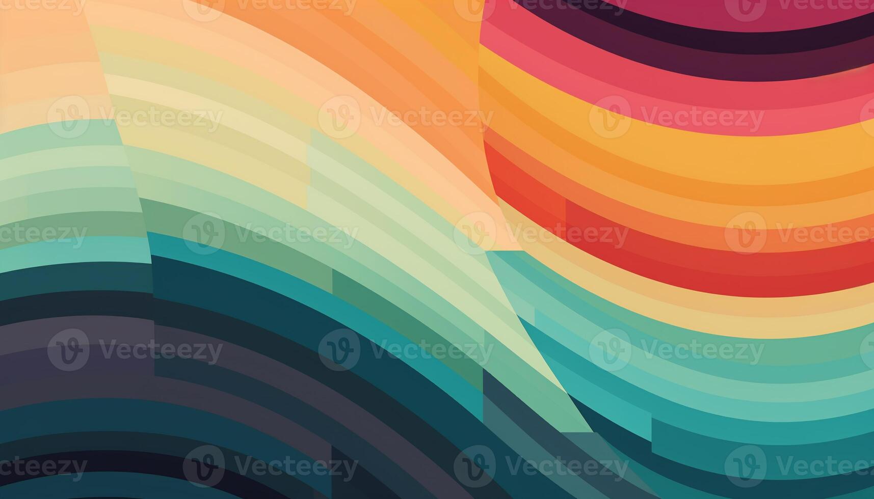 Simple minimalist retro color trendy background abstract colorful wallpaper and backdrop. Artistic digital art 3d rendering geometric line stripe bar element design material. photo