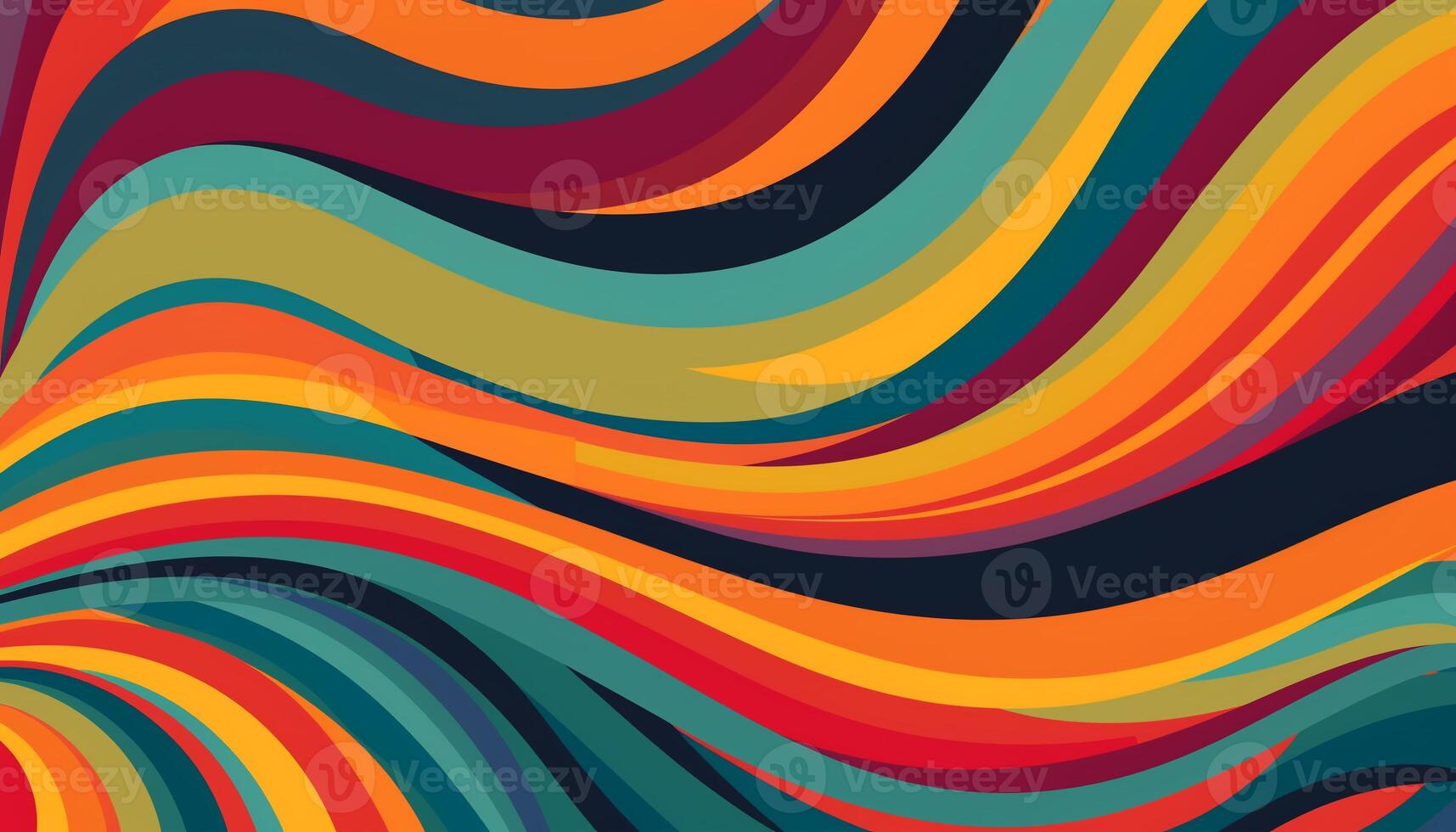 Simple minimalist retro color trendy background abstract colorful wallpaper and backdrop. Artistic digital art 3d rendering geometric line stripe bar element design material. Wave. photo