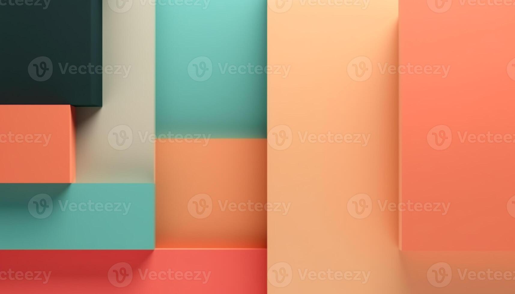 Simple minimalist retro color trendy background abstract colorful wallpaper and backdrop. Artistic digital art 3d rendering geometric line stripe bar element design material. photo