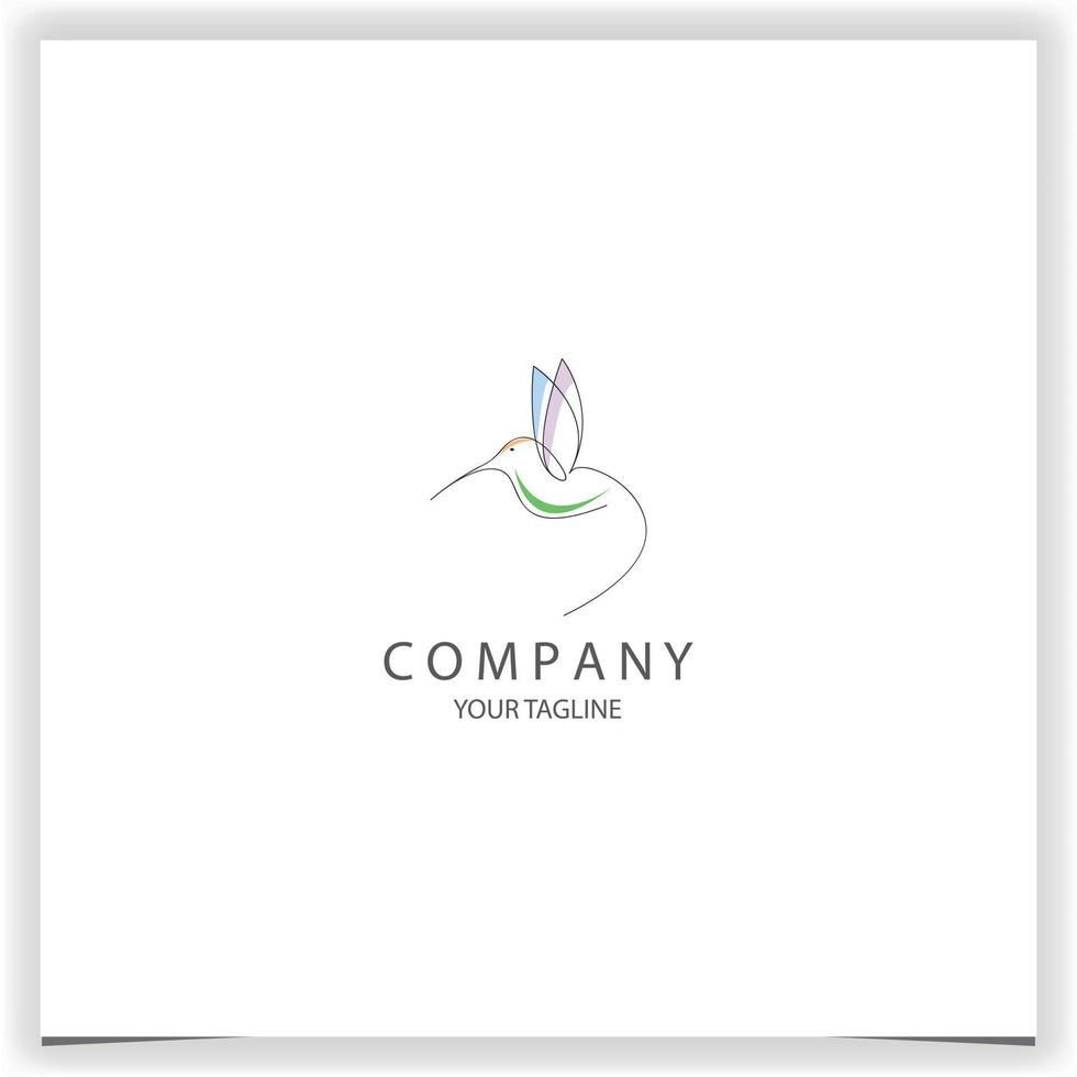 simple bird pastel colour logo premium elegant template vector eps 10