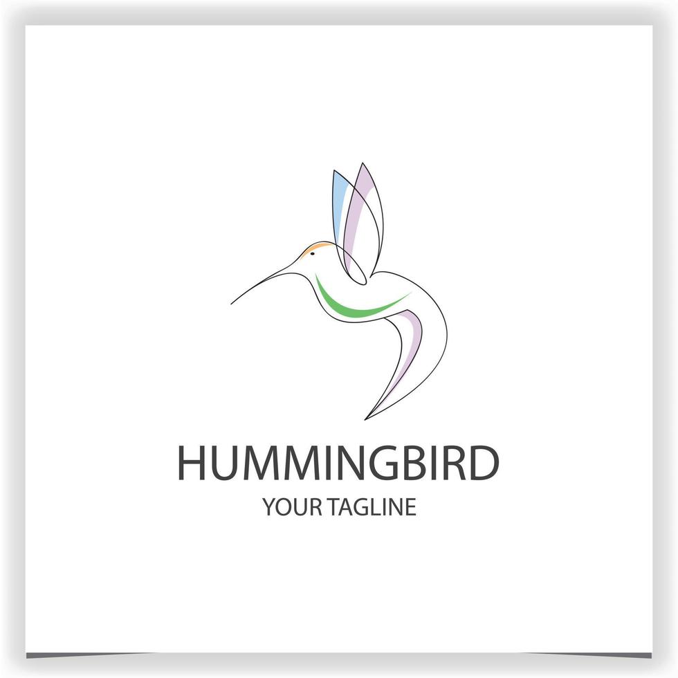 minimalista pájaro logo diseño con pastel color y elegante líneas estilo logo prima elegante modelo vector eps 10