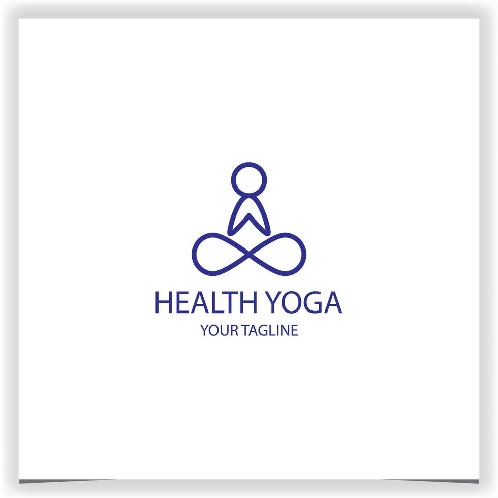 Yoga studio wellness logo with clean and elegant lines style design vector illustration logo premium elegant template vector eps 10