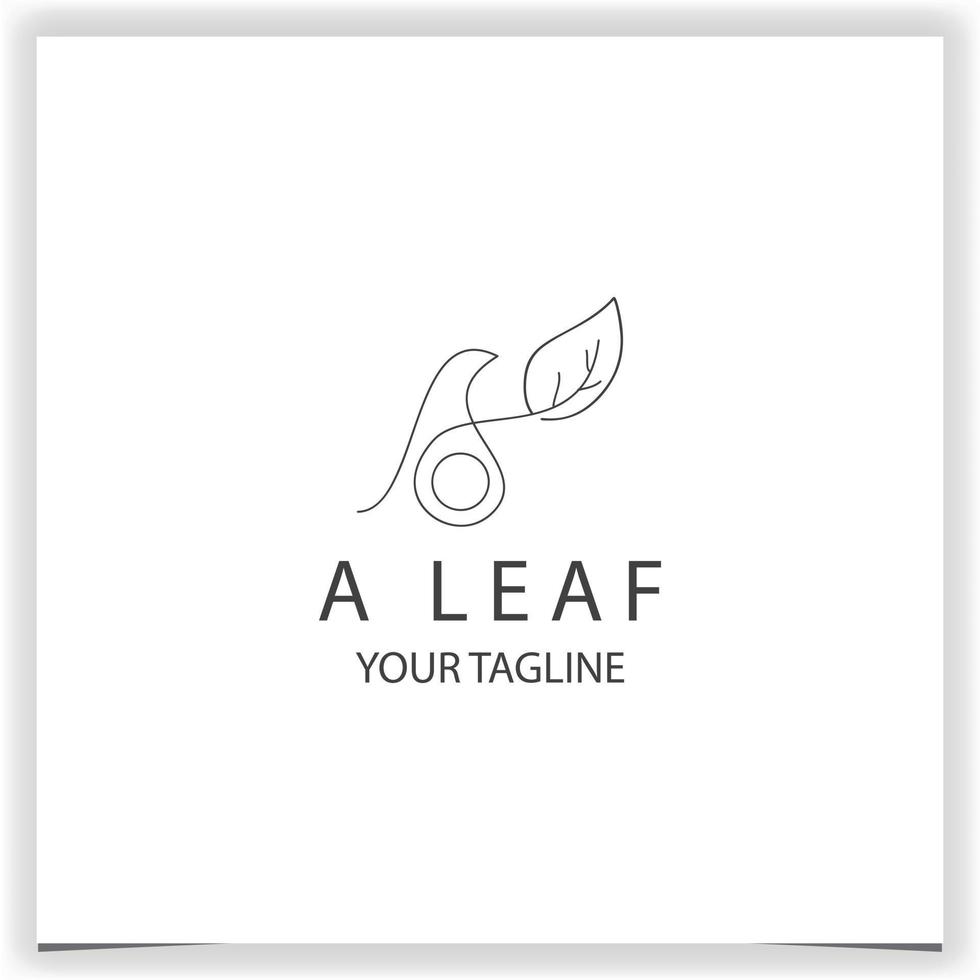 nature letter a leaf  logo premium elegant template vector eps 10