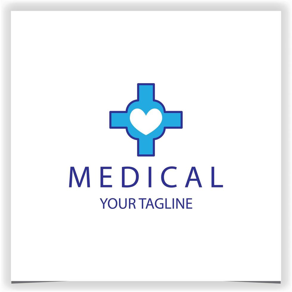 médico logo con un cruzar y hogar amor. resumen cruzar. cruzar icono. médico centrar logo. médico logo logo prima elegante modelo vector eps 10