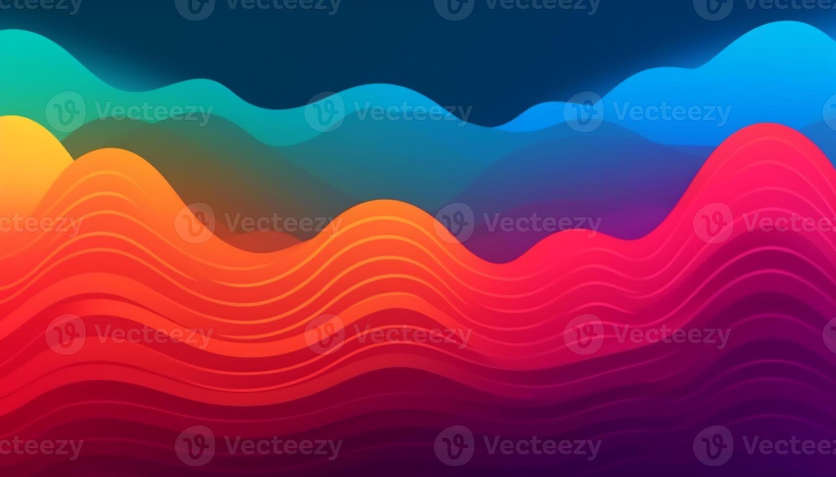 Simple minimalist retro color trendy background abstract colorful wallpaper and backdrop. Artistic digital art 3d rendering geometric line stripe bar element design material. wave. photo