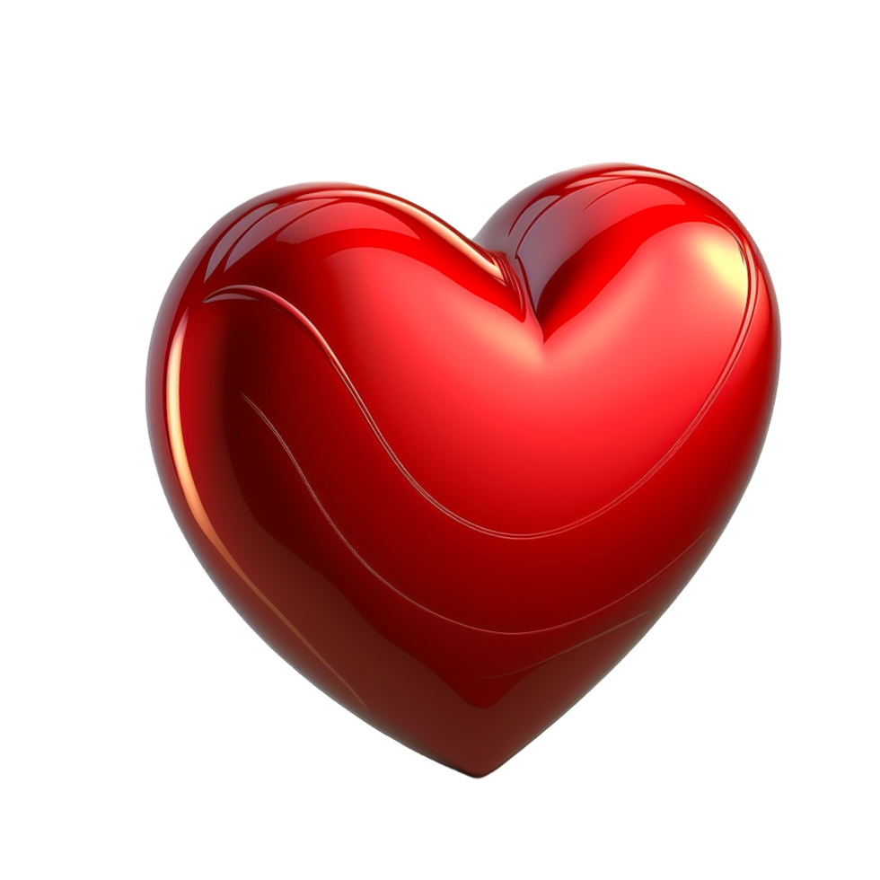 san valentin día 3d estéreo amor rojo corazón png