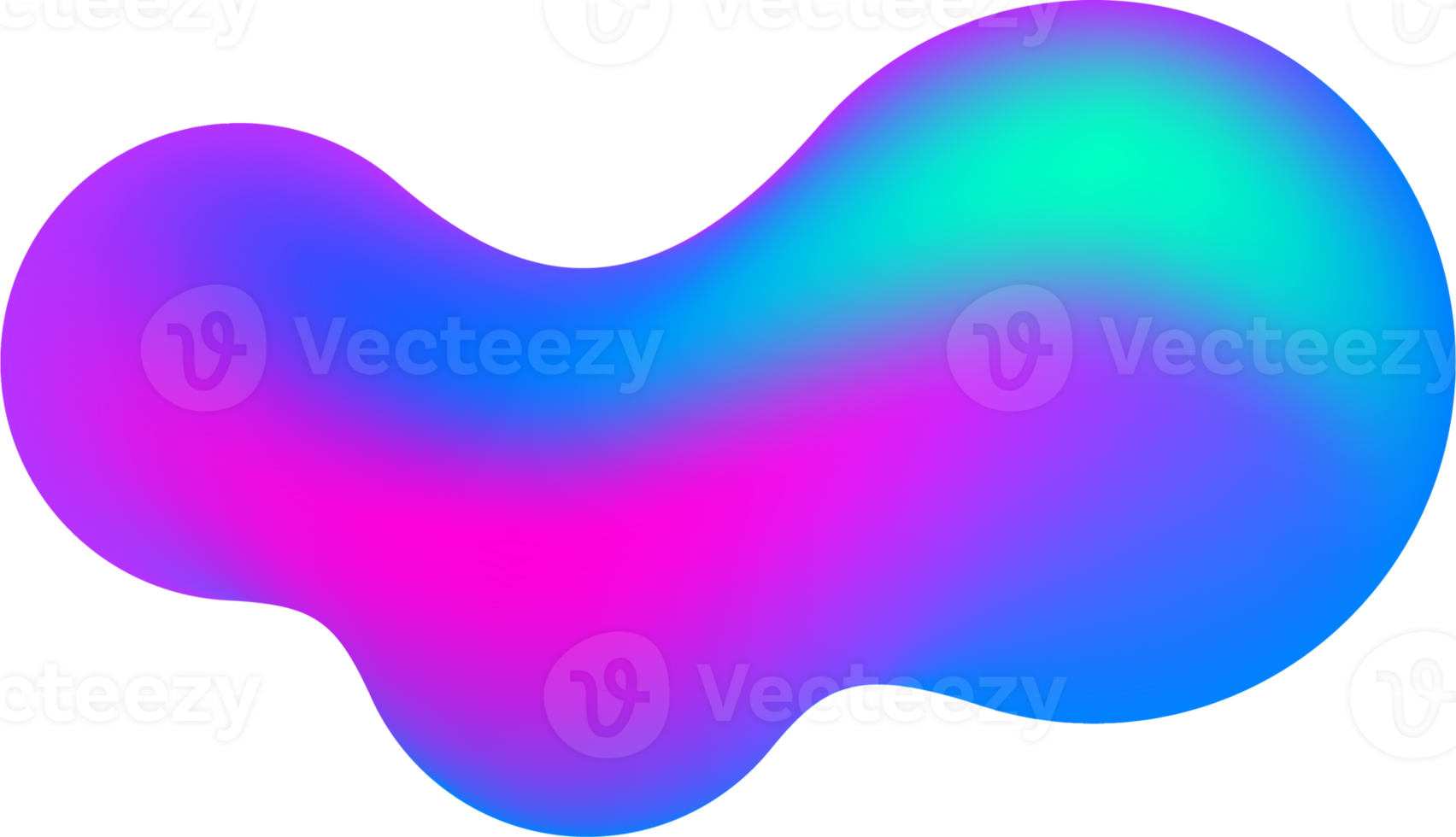 Gradient blob shape. Abstract organic random form. Liquid fluid background. Amoeba bubble and splash. Memphis element png