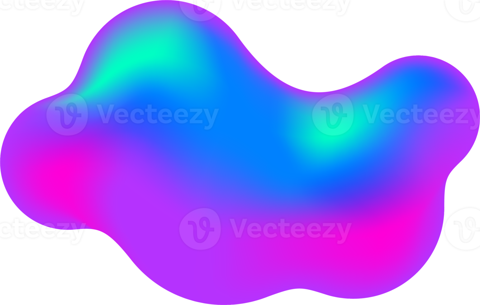 Gradient blob shape. Abstract organic random form. Liquid fluid background. Amoeba bubble and splash. Memphis element png