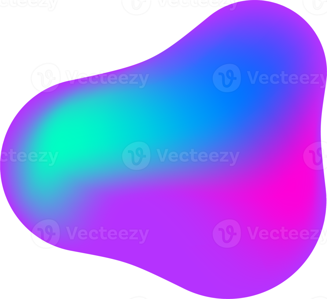 pendenza macchia forma. astratto biologico casuale modulo. liquido fluido sfondo. ameba bolla e spruzzata. Memphis elemento png