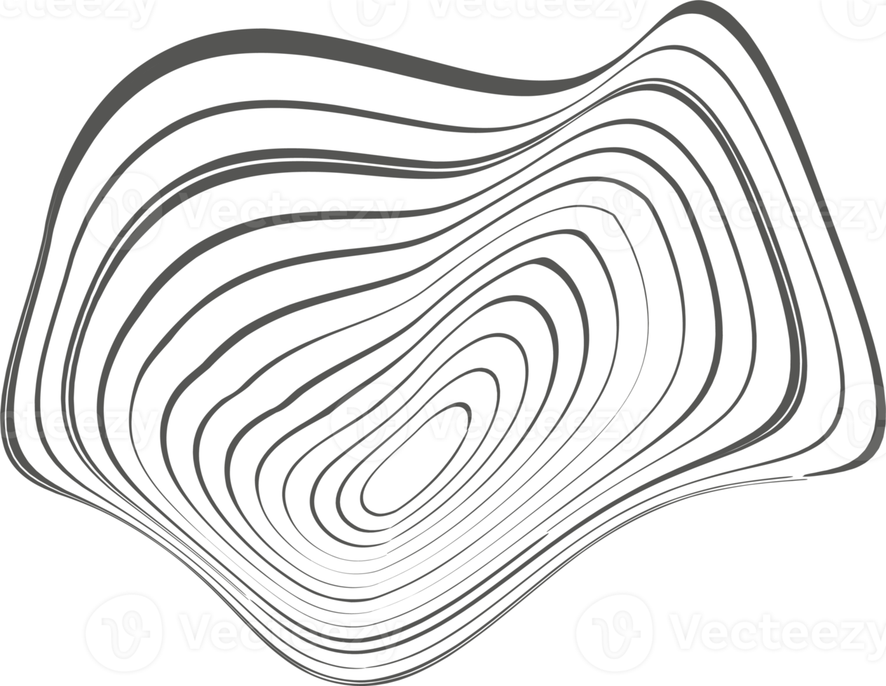 Tree rings organic pattern. Topography line circle. Nature wavy contour shape. Topographic icon png