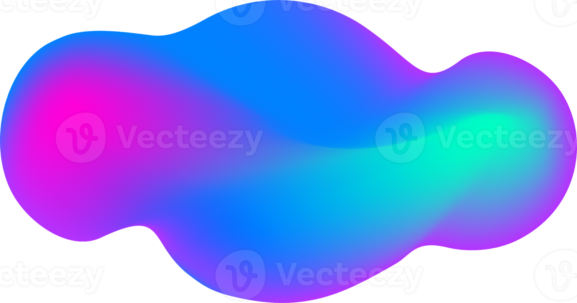 Gradient blob shape. Abstract organic random form. Liquid fluid background. Amoeba bubble and splash. Memphis element png