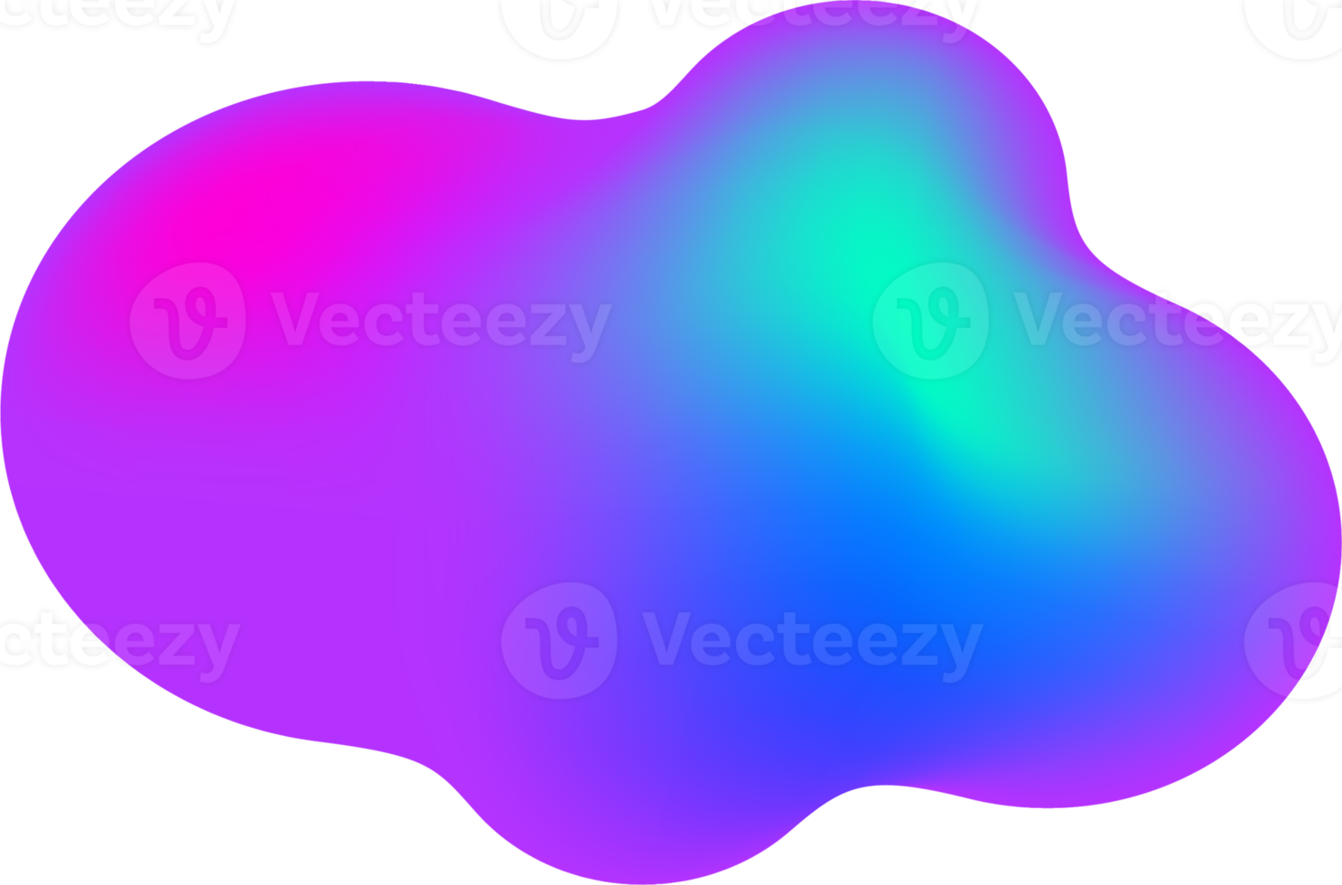 Gradient blob shape. Abstract organic random form. Liquid fluid background. Amoeba bubble and splash. Memphis element png