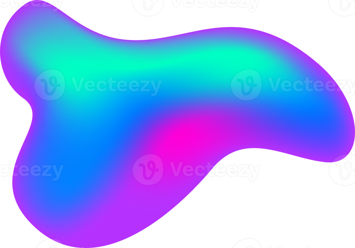 Gradient blob shape. Abstract organic random form. Liquid fluid background. Amoeba bubble and splash. Memphis element png