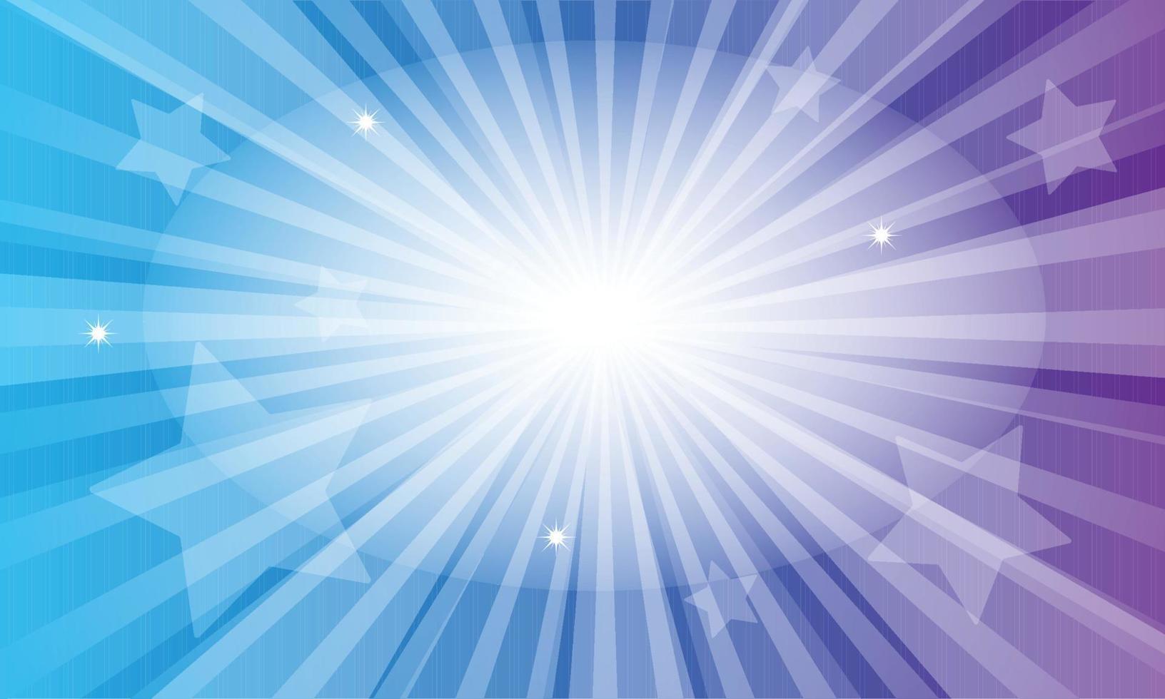 Bright Sunlight Effect with Star Shape Background vector