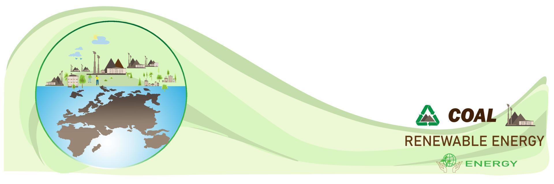 Green eco city vector ESG cology Environmental friendly template, Sustainability eco vector is a clean planet and the distribution of garbage.