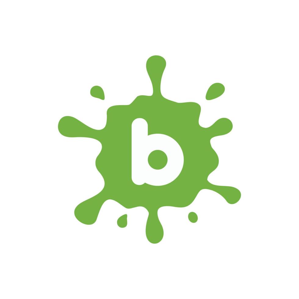Letter B splash initial logo vector