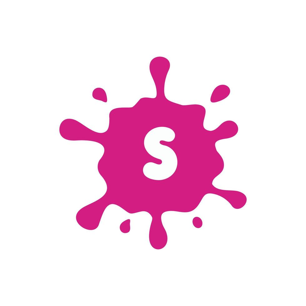 Letter S splash initial logo vector