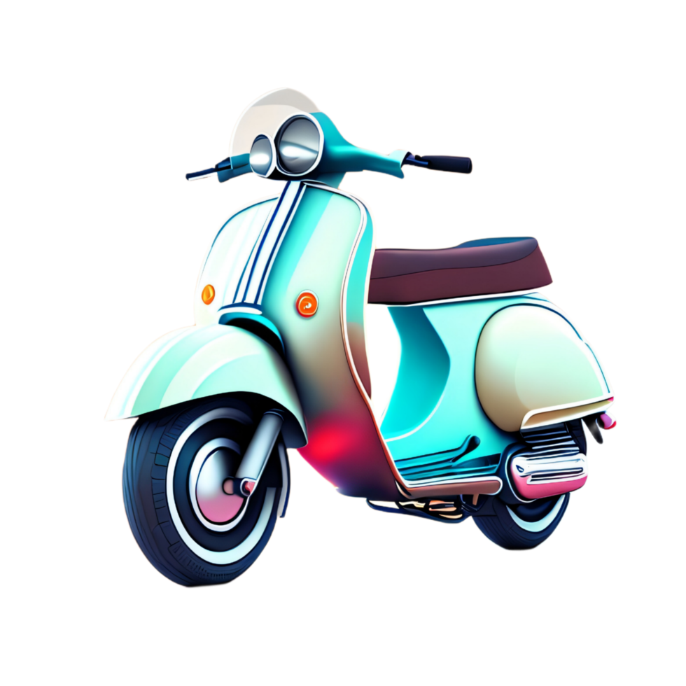 light blue scooter png