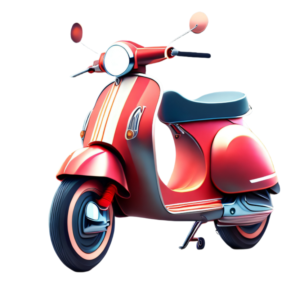 antiguo rojo scooter desde Italia png