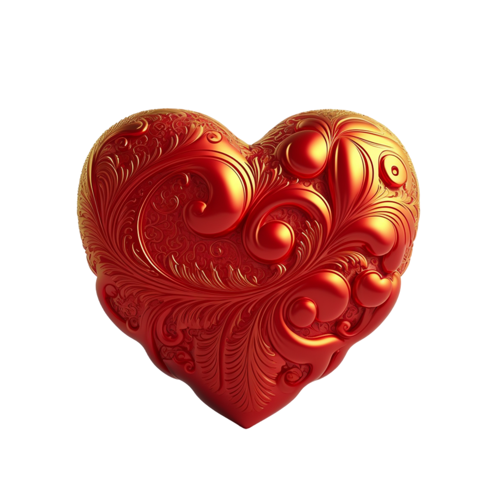 Valentines Day 3d Stereo Love Red Heart png