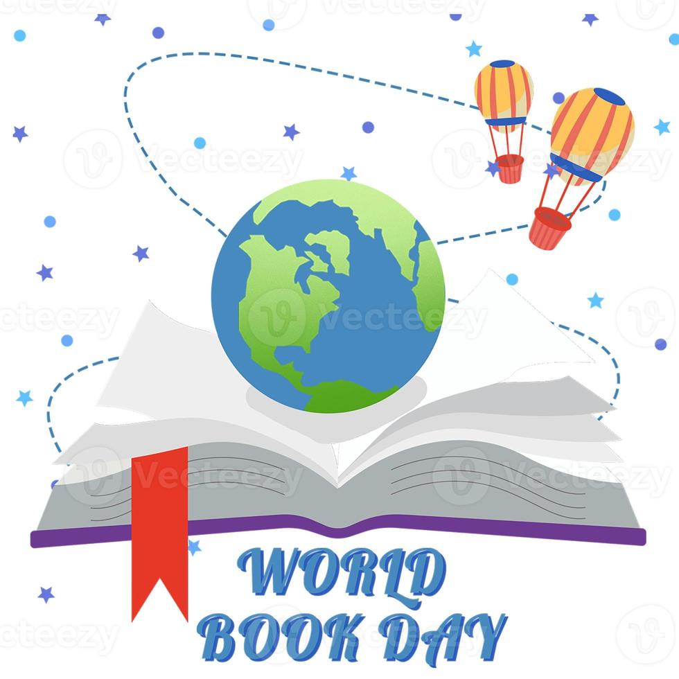 World book day, stack of books with glasses on mint background photo