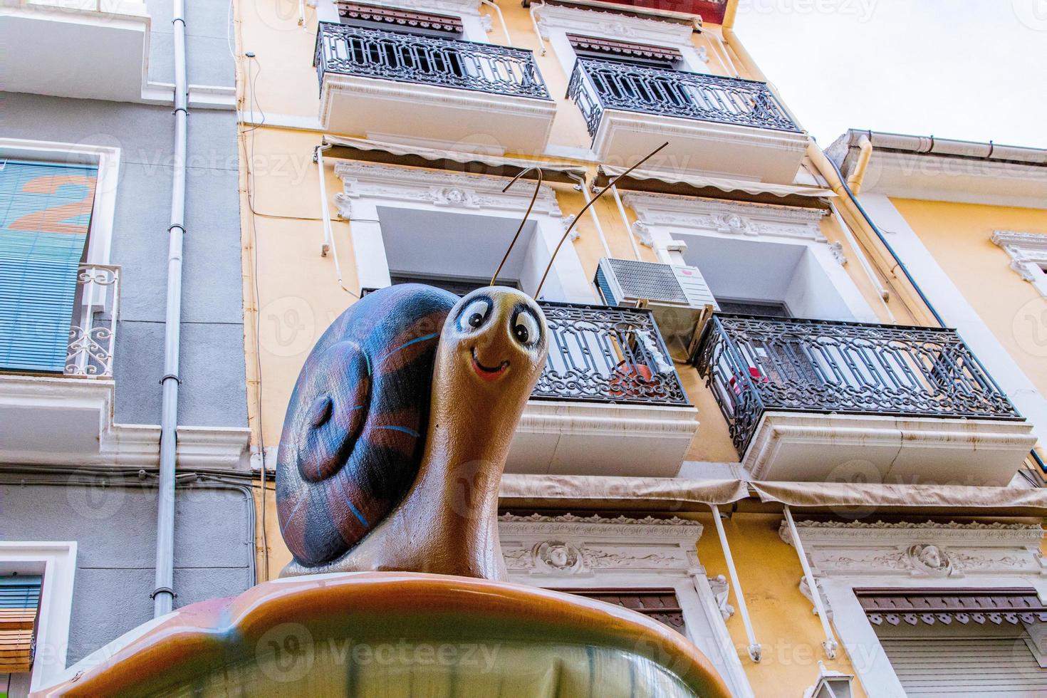 interesting characteristic street in the old town of alicante spain with ridges photo