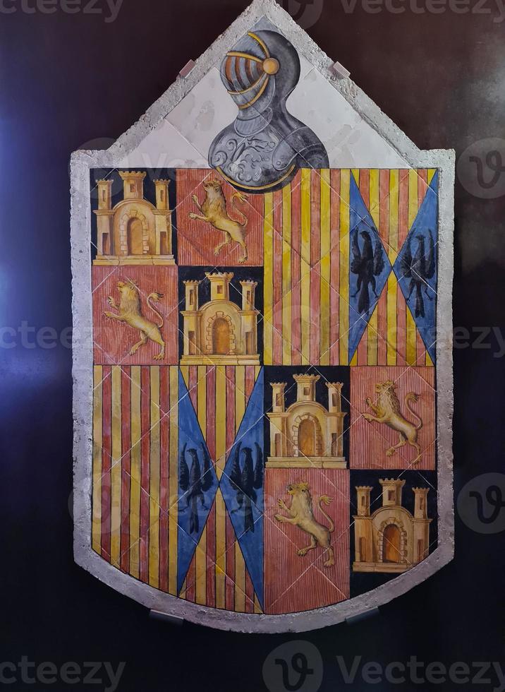 historic coat of arms aragon spain saragossa colorful photo