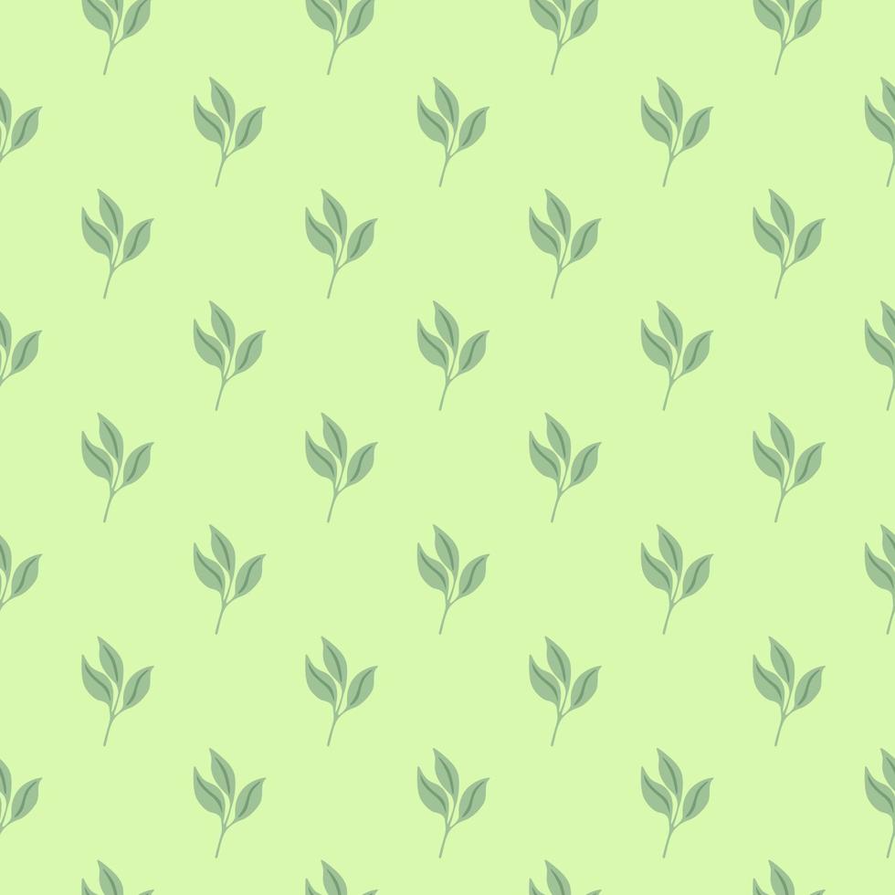 Simple leaves Seamless pattern. Decorative forest leaf endless wallpaper. Organic background. vector