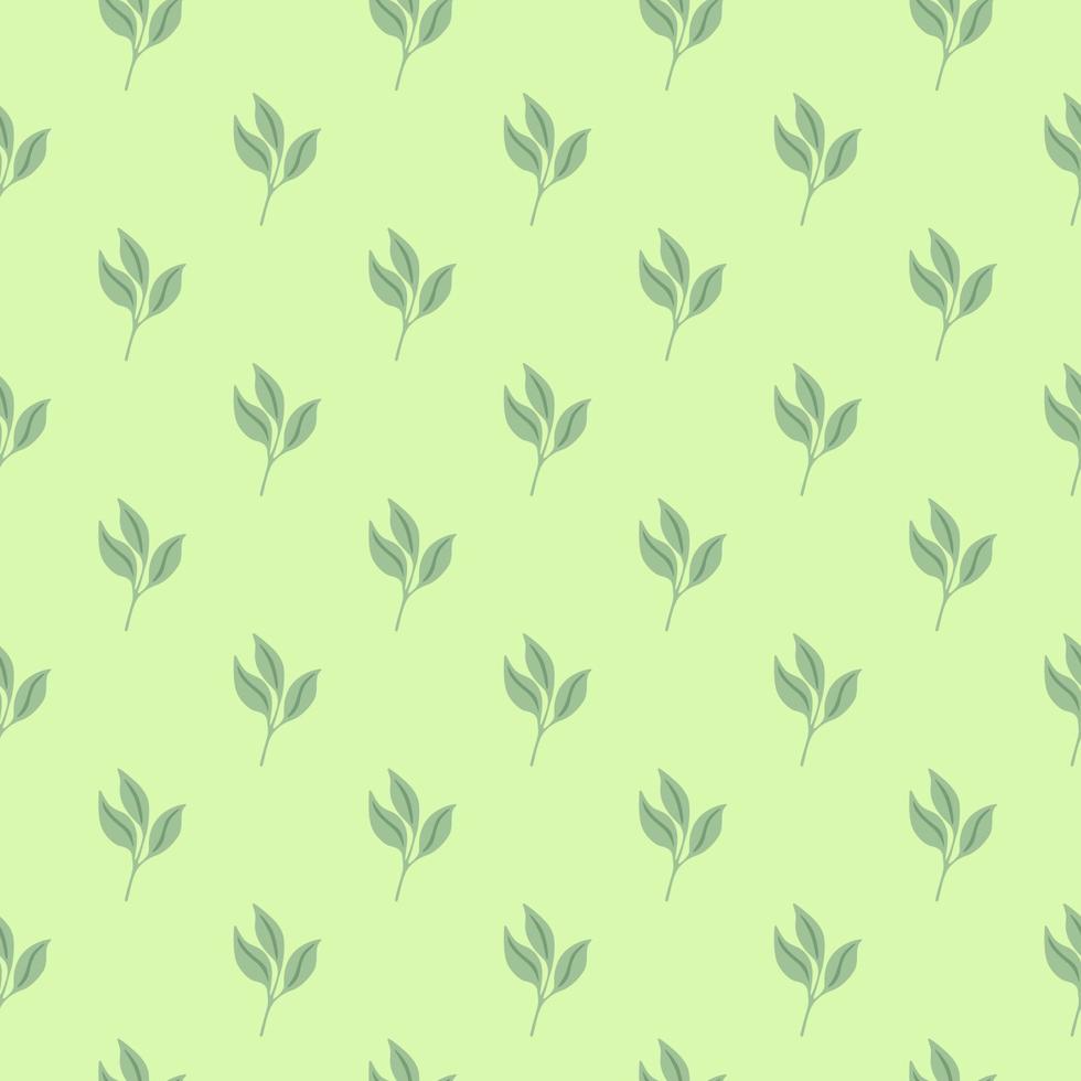 Simple leaves Seamless pattern. Decorative forest leaf endless wallpaper. Organic background. vector