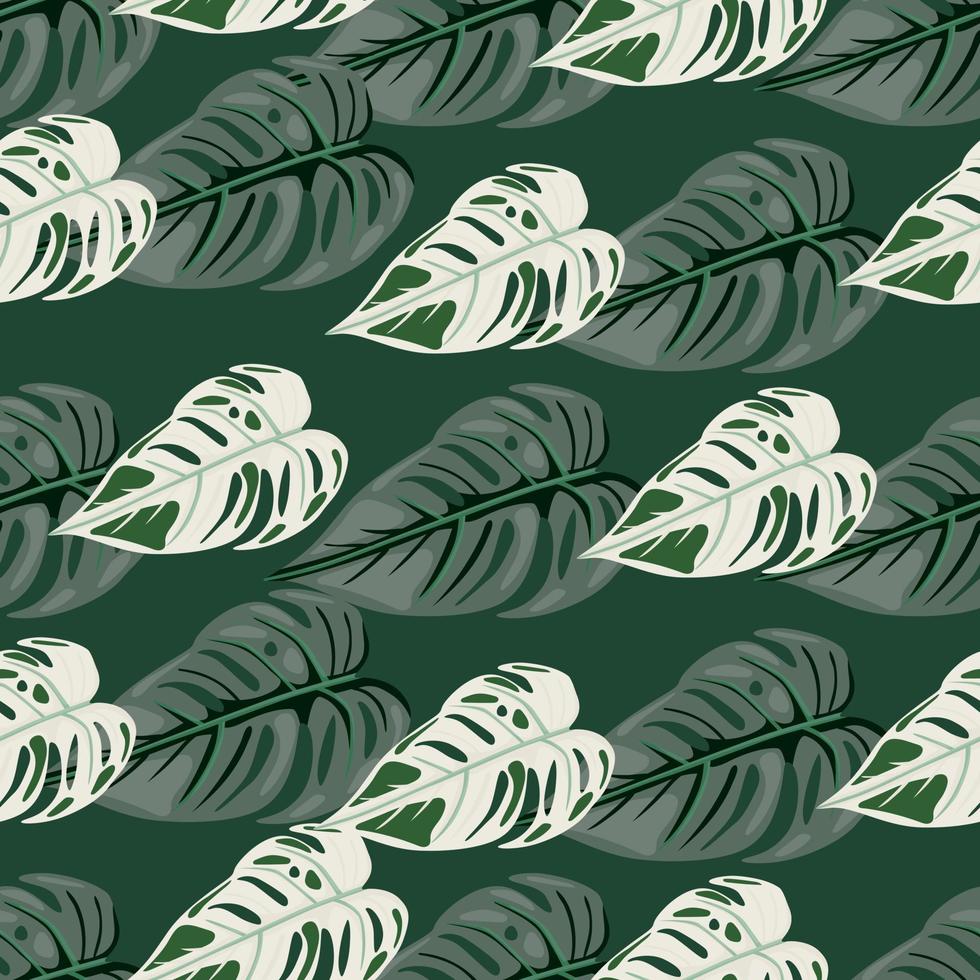 Jungle leaf seamless wallpaper. Decorative tropical palm leaves seamless pattern. Exotic botanical texture. Floral background. vector