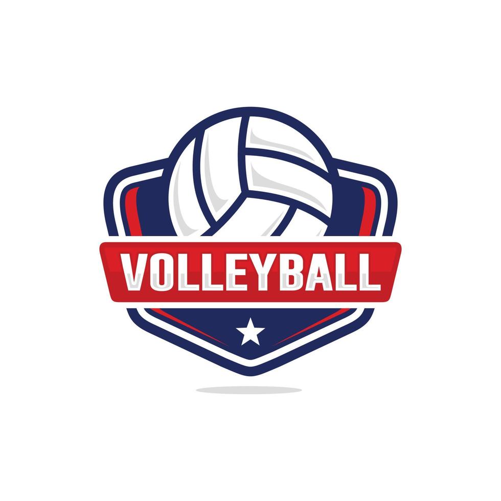 Volleyball logo design vector