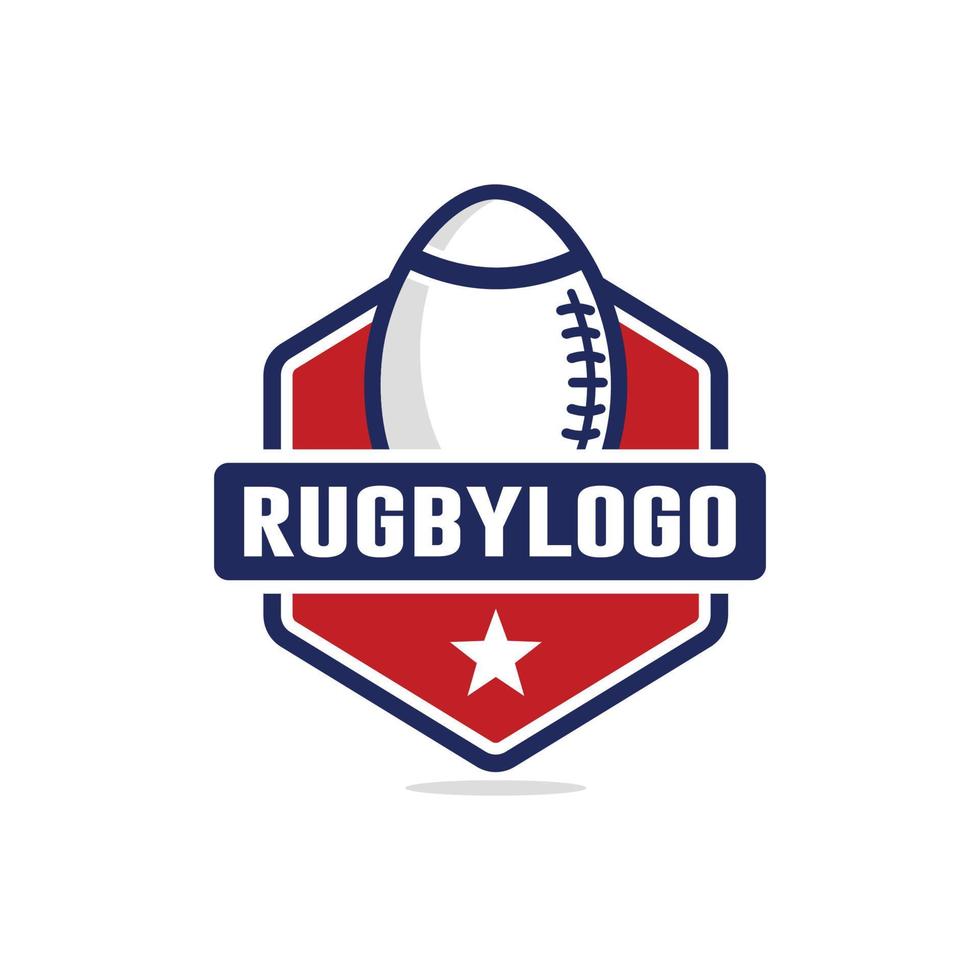 Rugby logo design vector