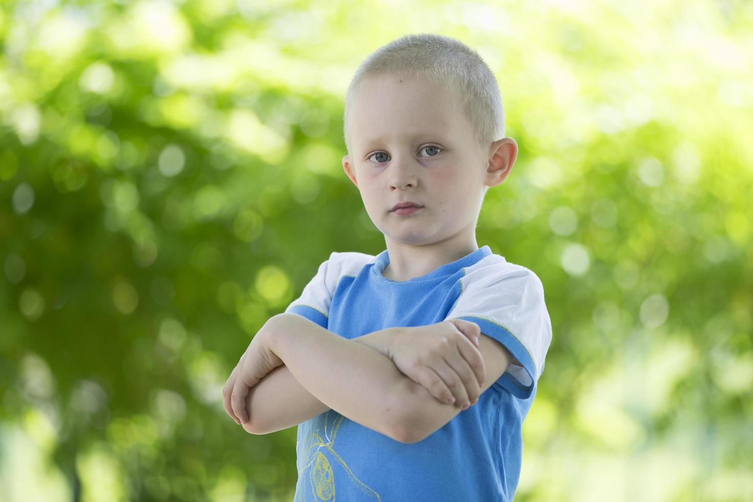 Portrait of a preschooler on the street photo