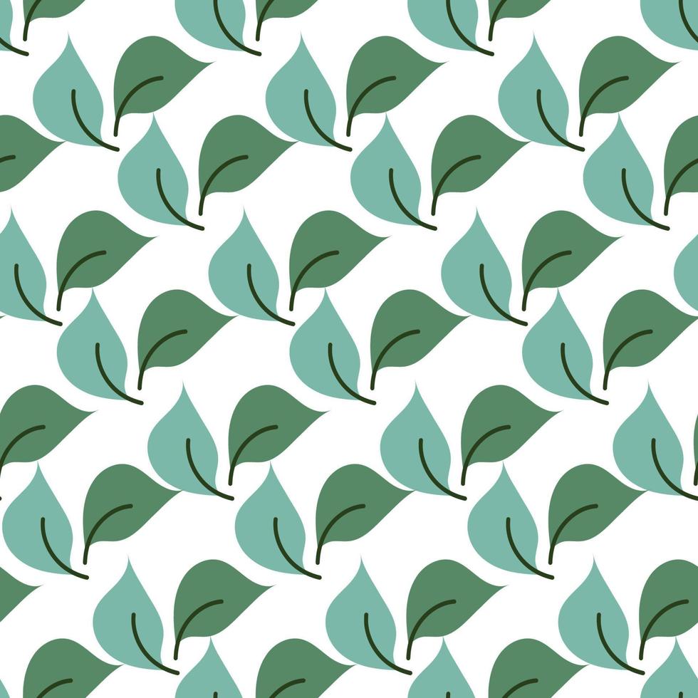 Seamless pattern with green leaves vector illustration