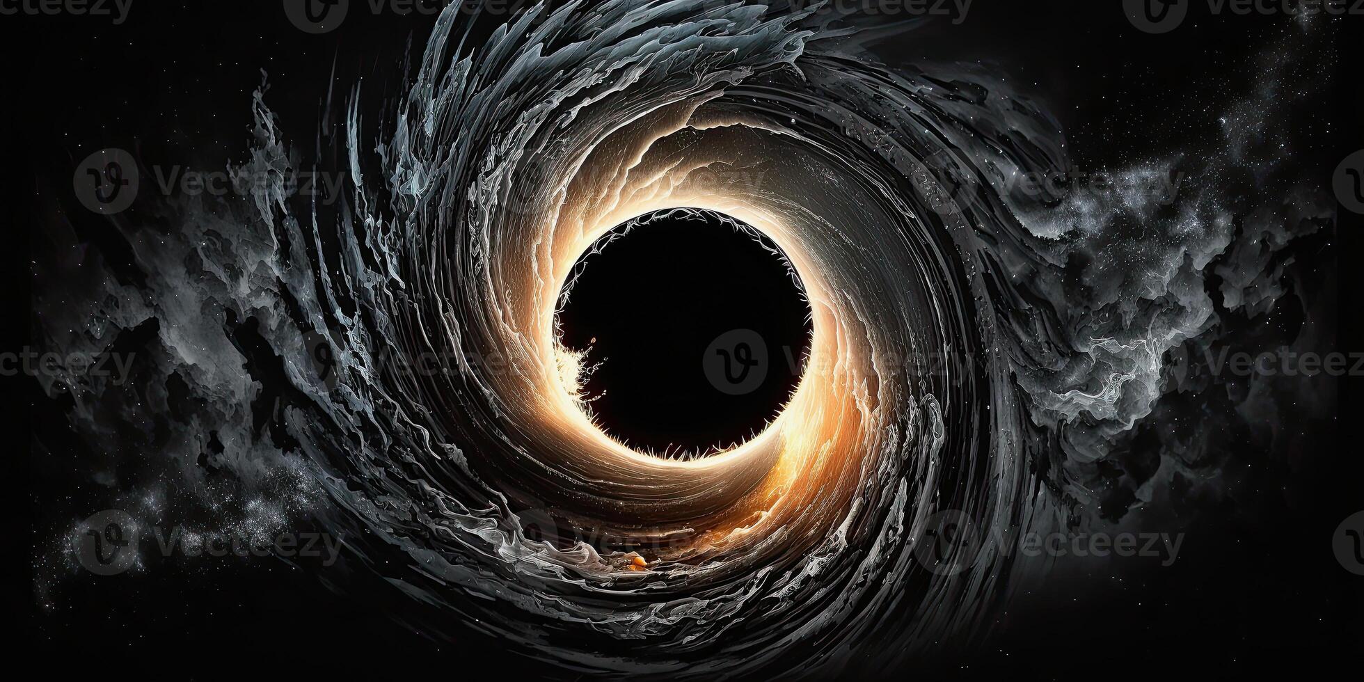 illustration of a black hole photo