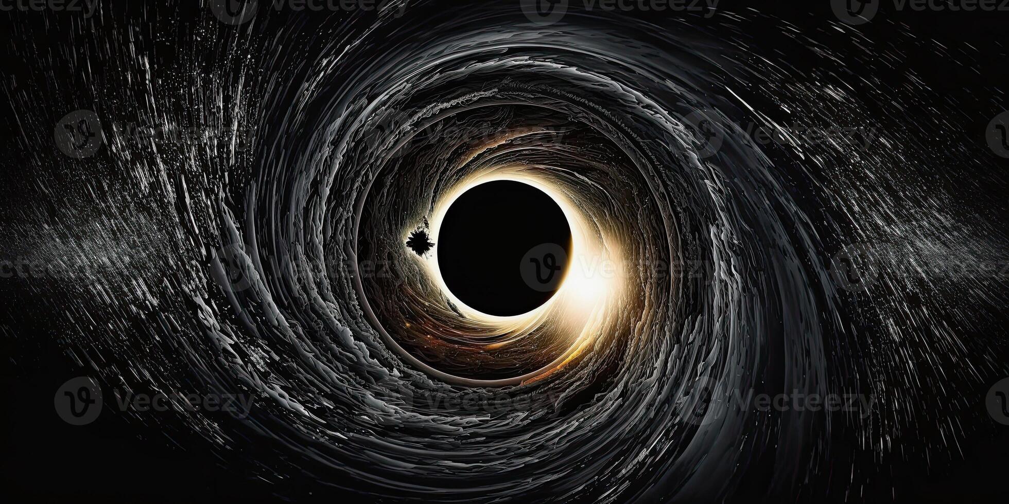 illustration of a black hole photo