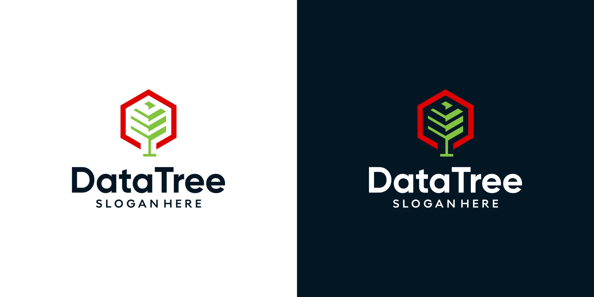 Abstract tree logo design template with data center graphic design ...