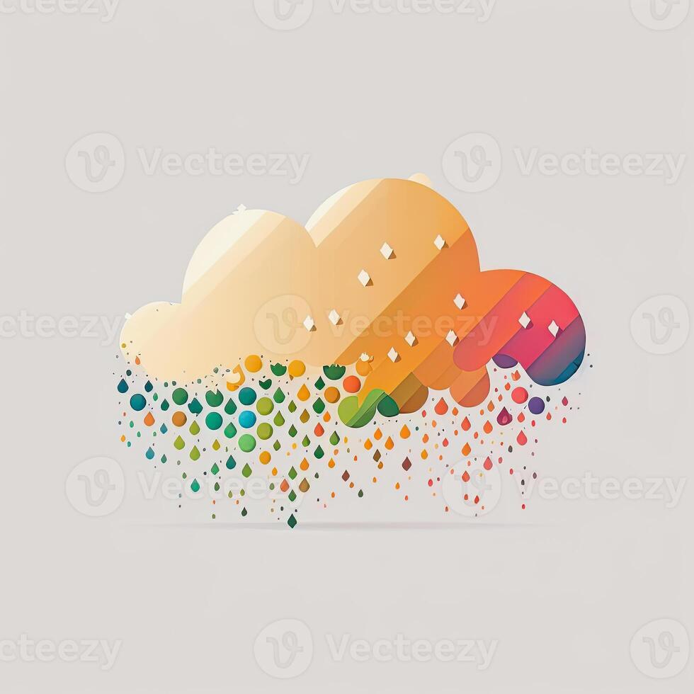 illustration of a cloud logo photo