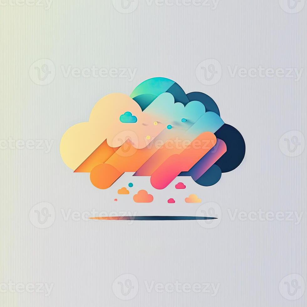 illustration of a cloud logo photo