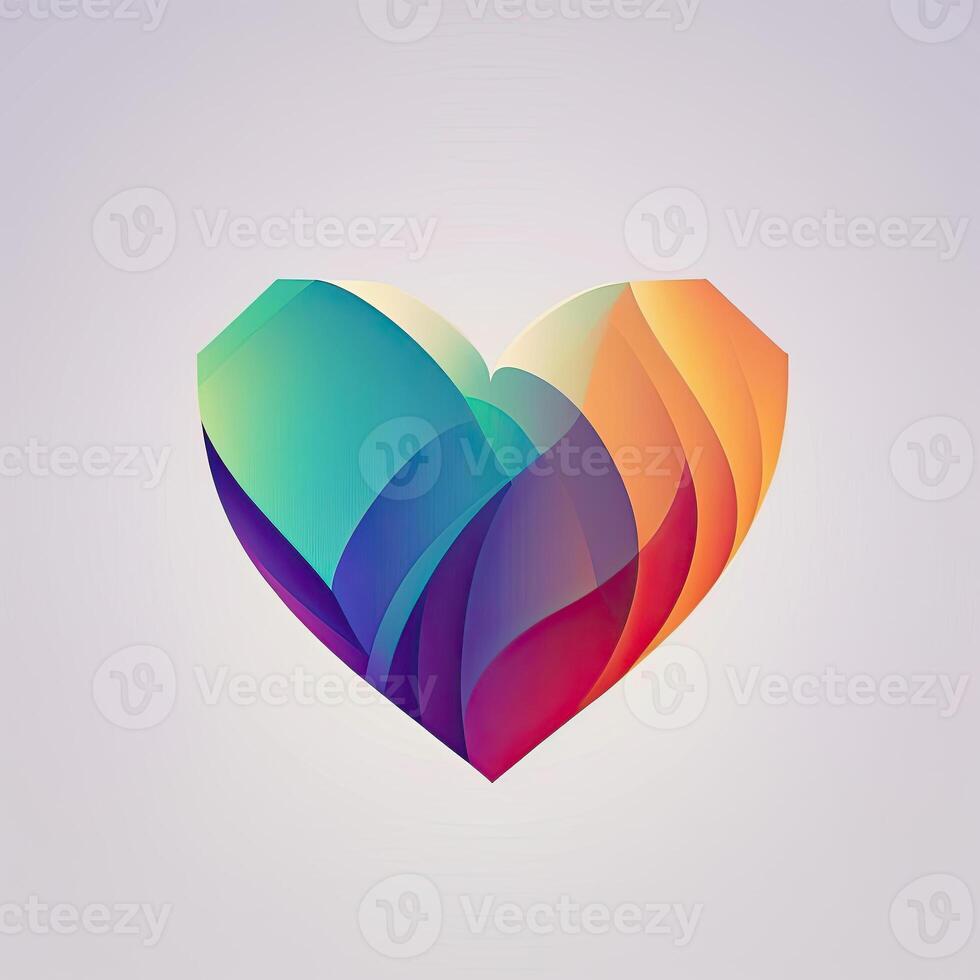 illustration of a heart shape logo photo