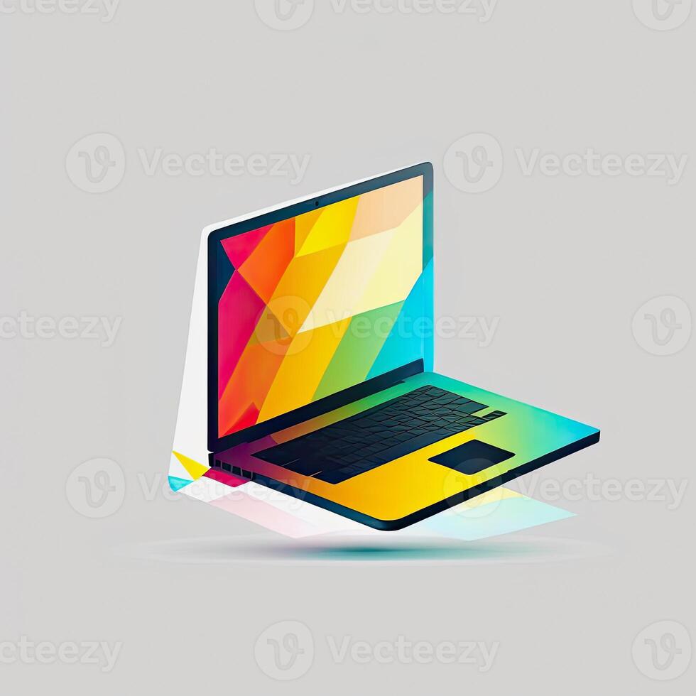 illustration of a laptop logo photo