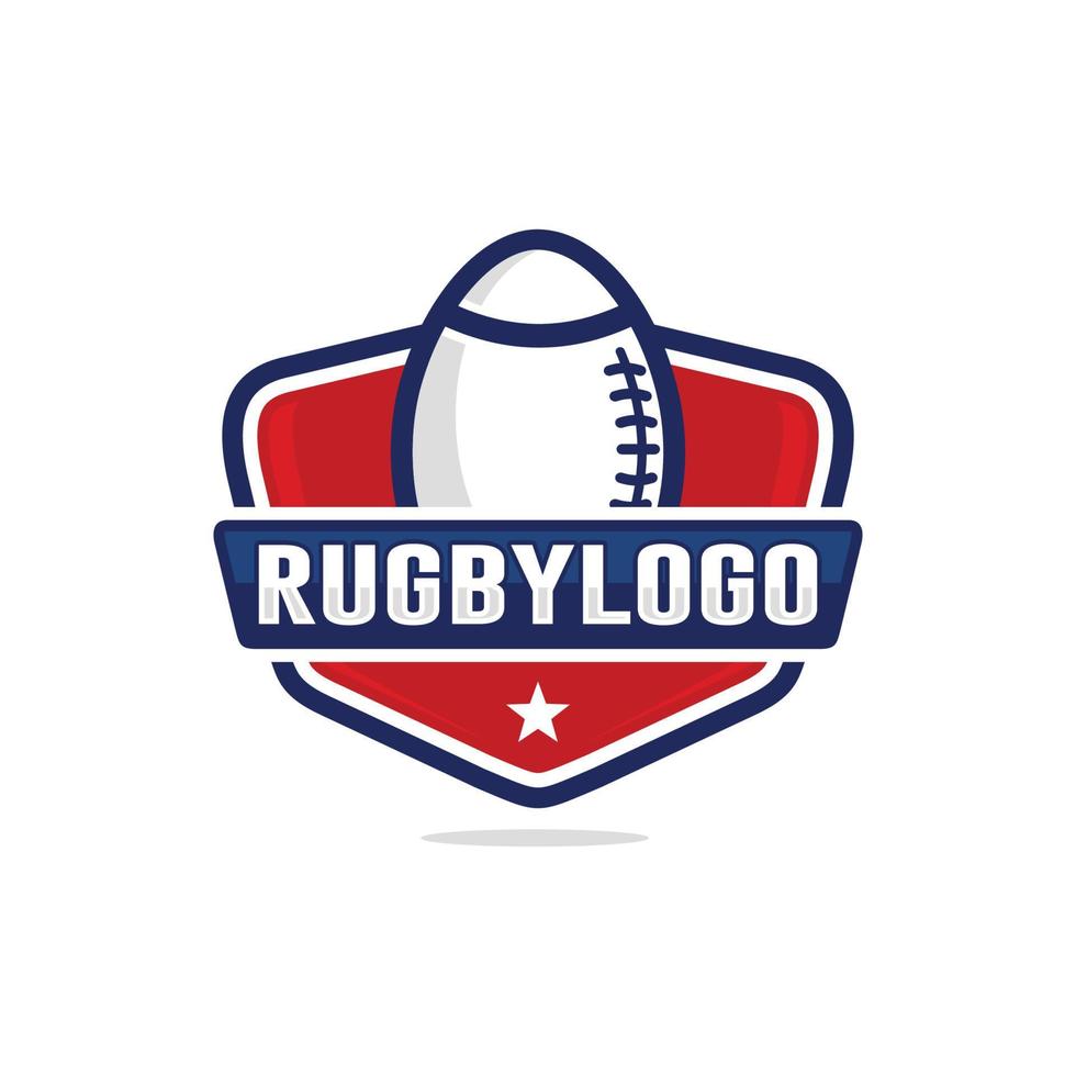 rugby logo diseño vector