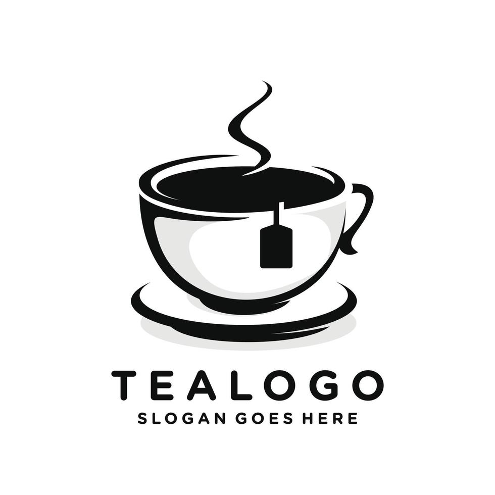 té logo diseño vector ilustración