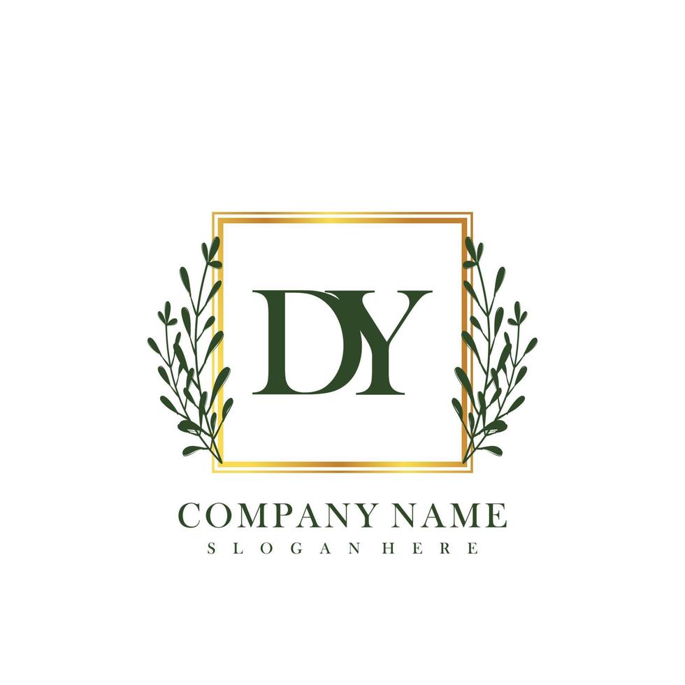 DY Initial beauty floral logo template vector