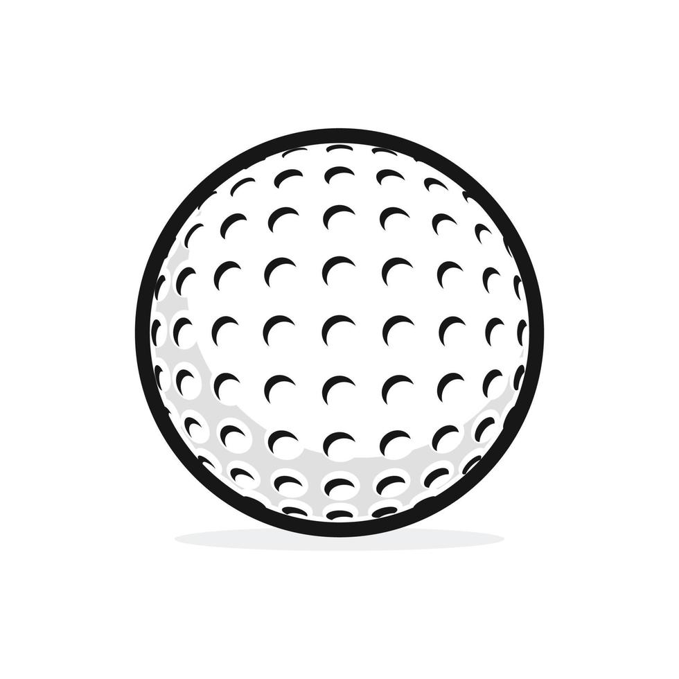 golf pelota icono aislado en blanco antecedentes vector