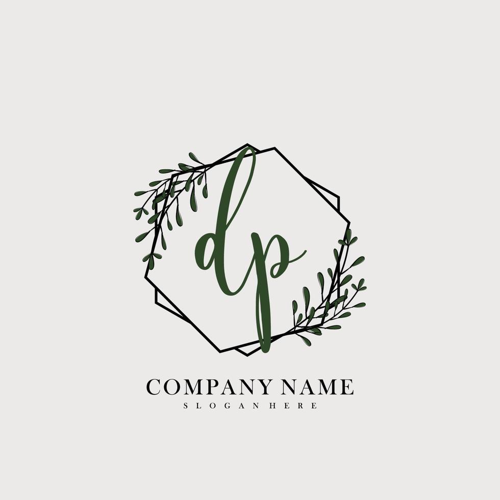 DP Initial beauty floral logo template vector