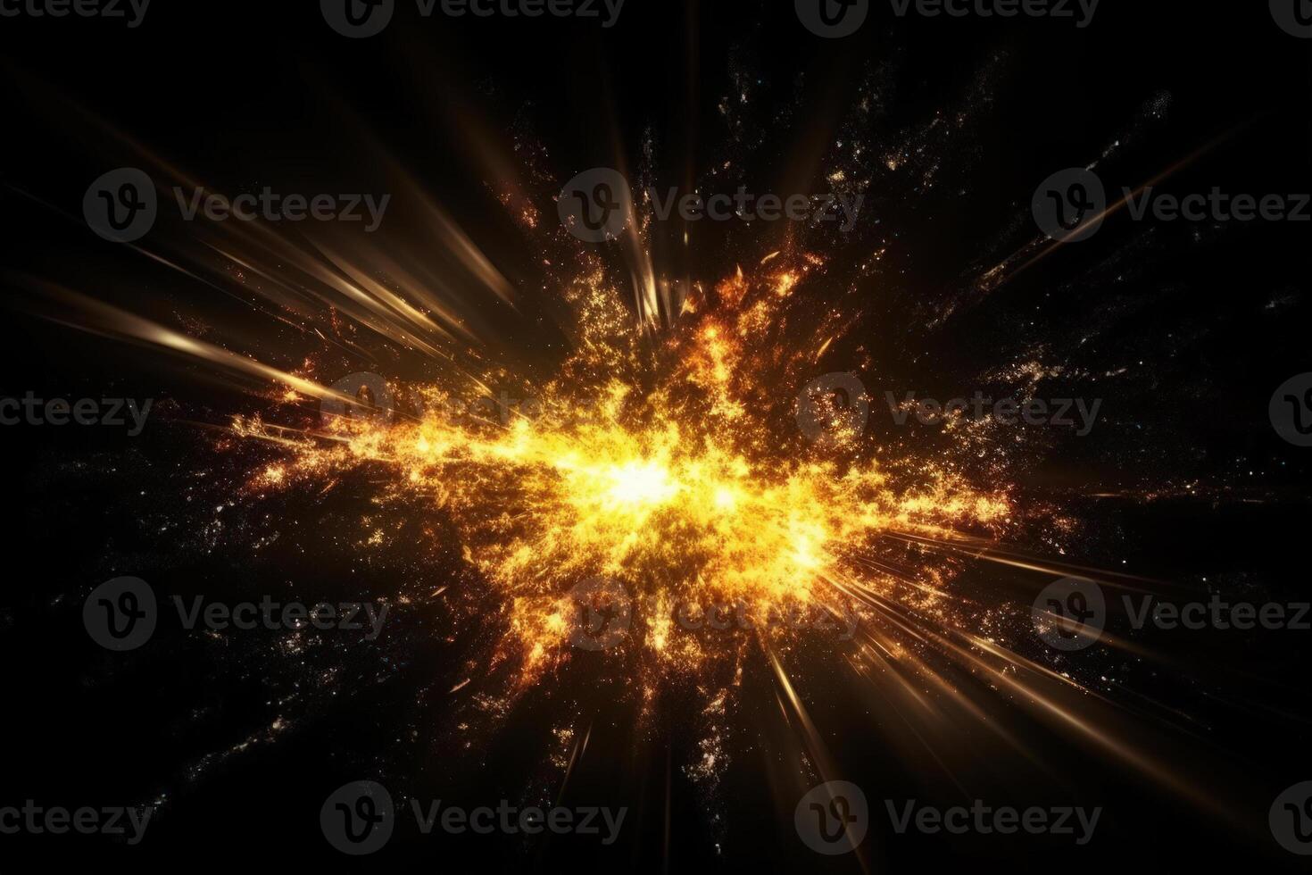 flash yellow light the birth of the universe in space photo