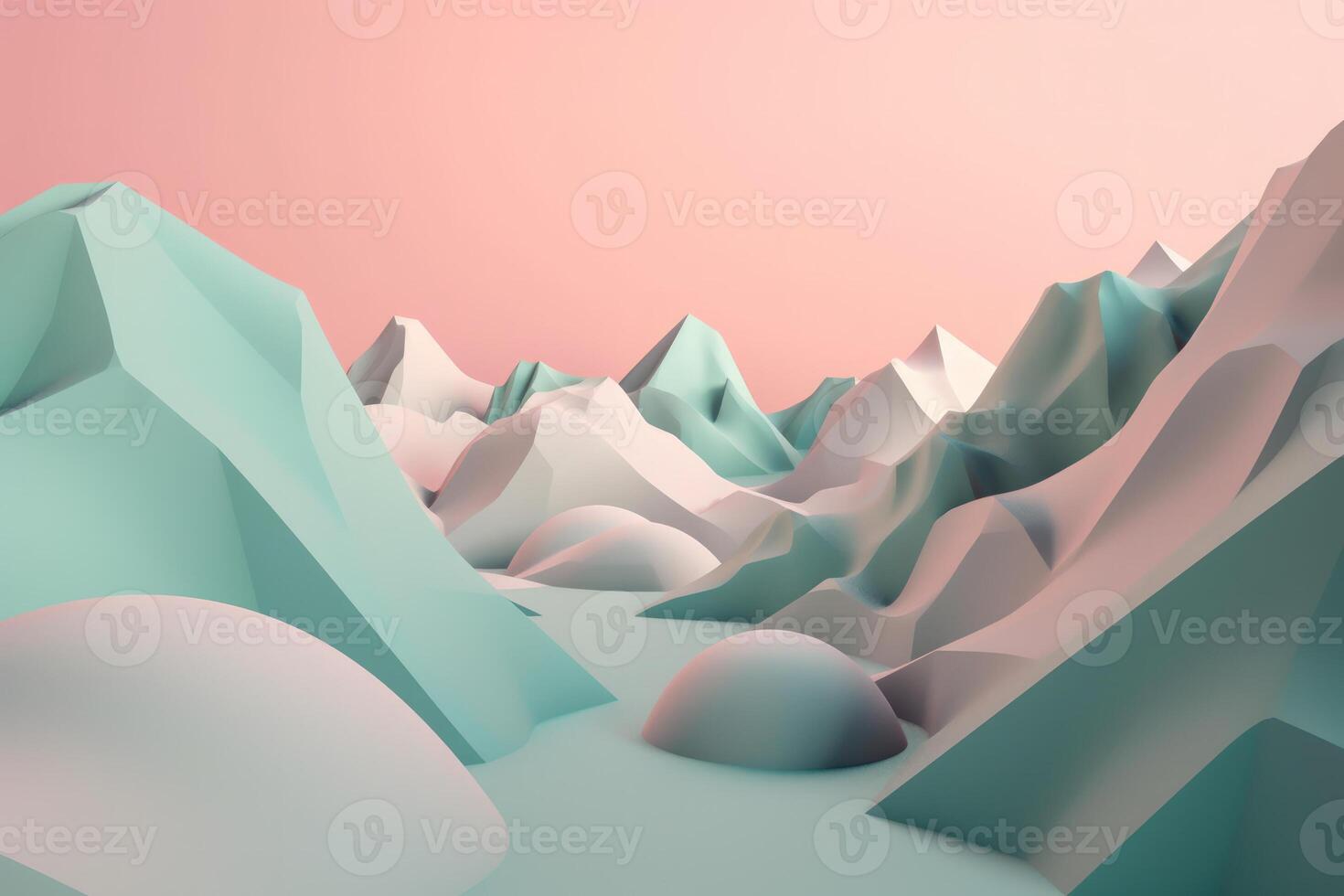 resumen montaña azul rosado belleza antecedentes pastel colores generativo ai foto