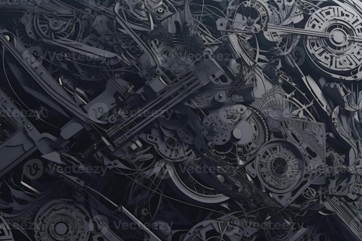 mechanical gray dark abstract background photo