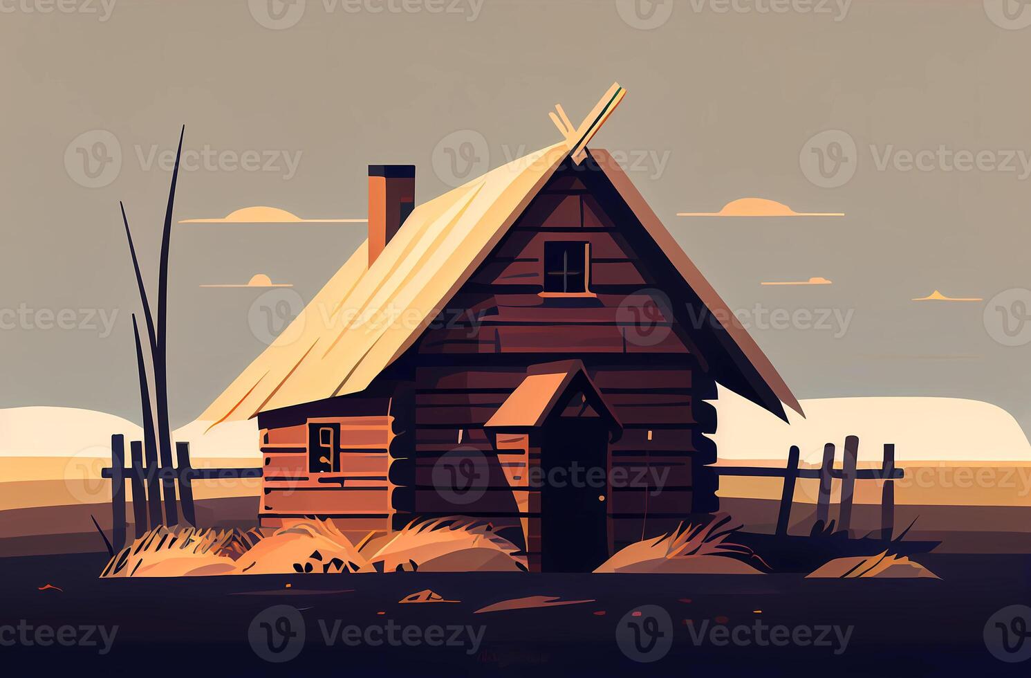 old small wooden house. photo